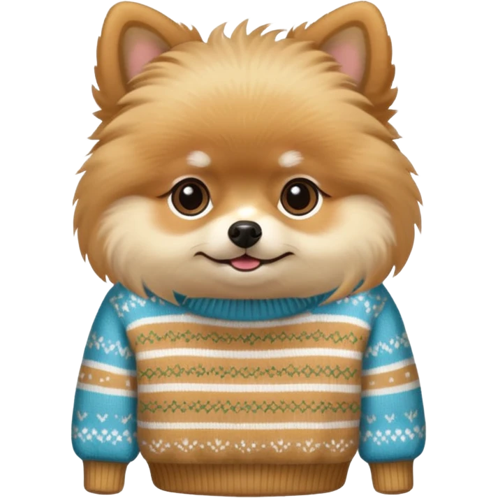Pomeranian wearing clothes  emoji