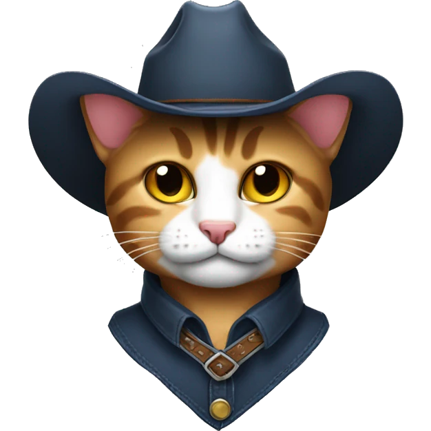 A cowboy cat emoji