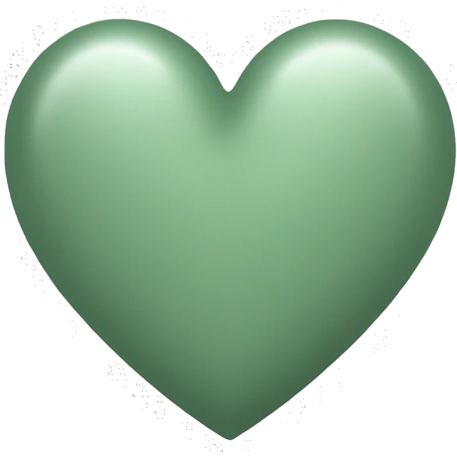 Sage green heart emoji