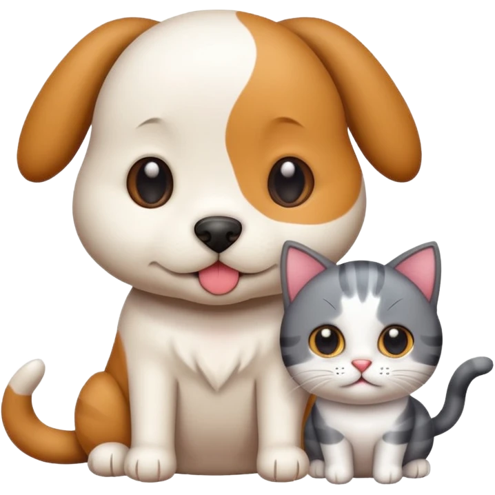 émote d'un chien et d'un chat avec un texte Ultra Premium DIrect emoji