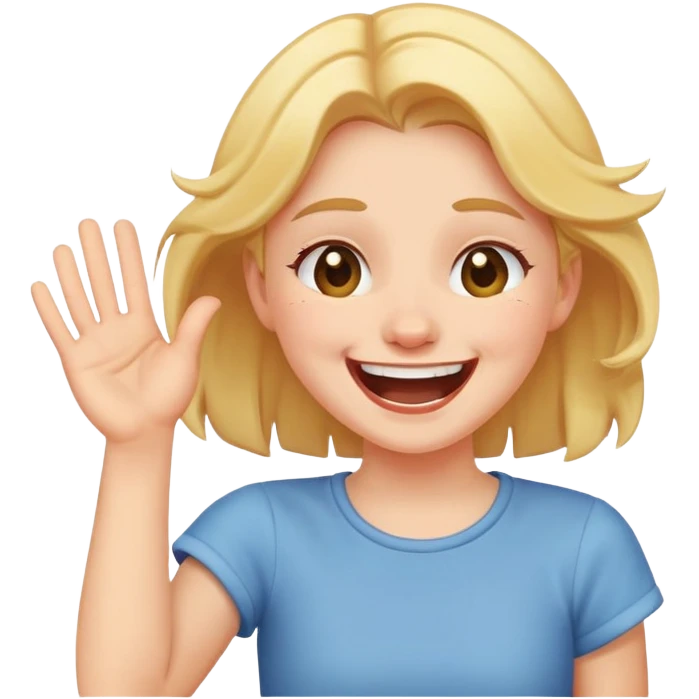 دختری که میخنده و با دست میزنه تو سر خودش emoji