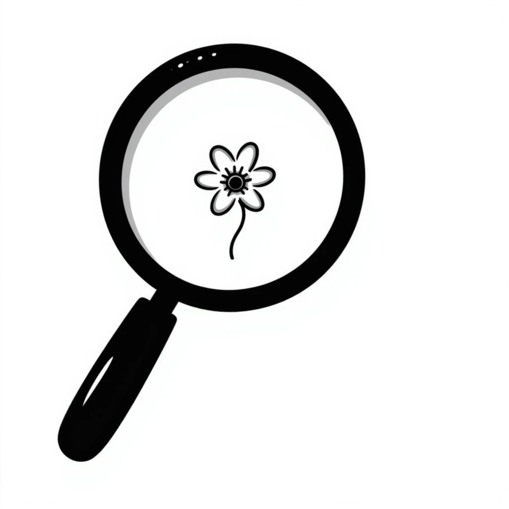 magnifying glass hand drawn emoji
