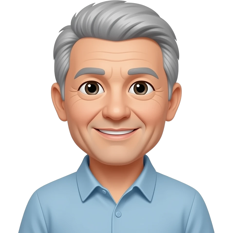 Very kind and loving with grey hair emoji