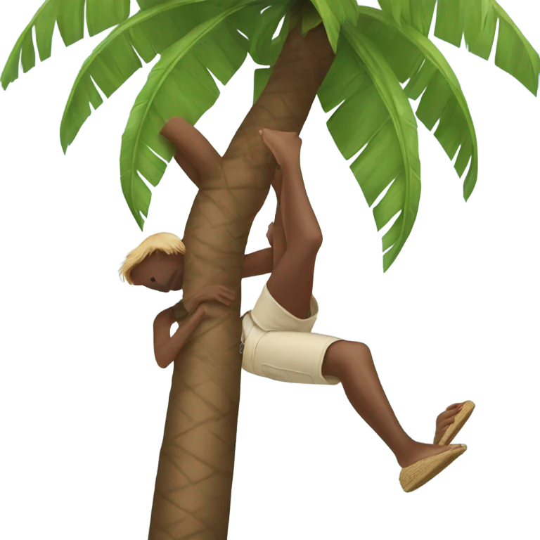 Someone falling out of a coconut tree emoji
