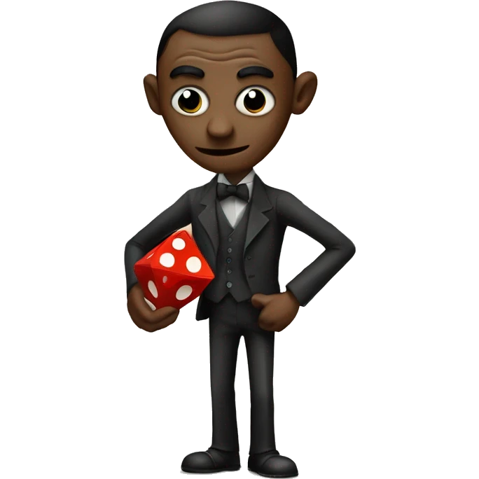 Kafka holds a red dice in his hands emoji