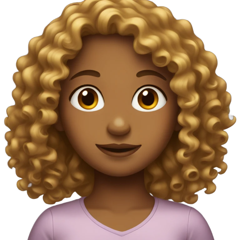 Girl with curly hair emoji