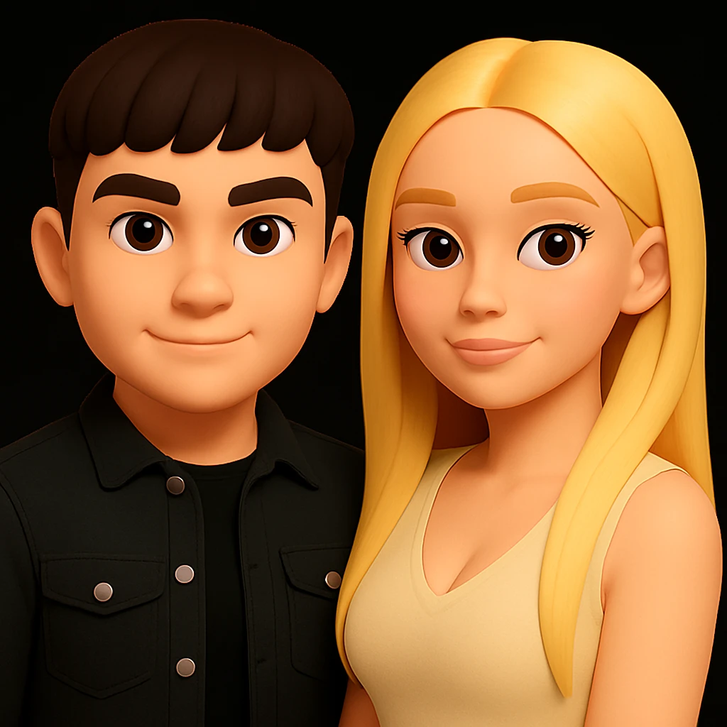 Slightly adjust the proportions of the upper body of the girl, making it a bit more voluminous for a more balanced silhouette, while preserving the overall look and feel of the 3D emoji style. emoji
