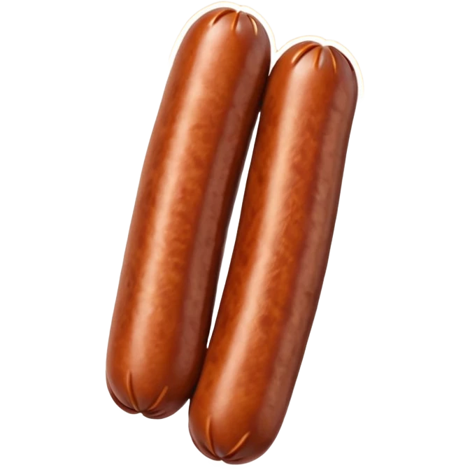 A sausage with hands wrapped around it emoji