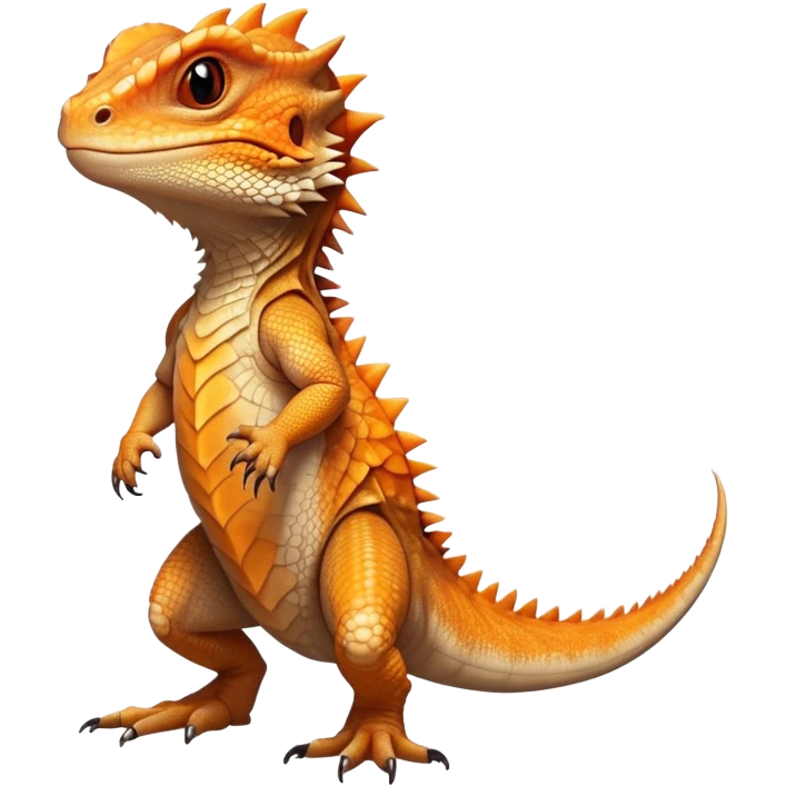 cinematic-bearded-dragon-realistic-full-body-standing-emoji,-rough-scaled-body-balanced-on-strong-legs,-spiky-throat-slightly-flared,-head-tilted-dramatically,-warm-orange-and-brown-patterns-glowing-under-the-sun,-simplified-yet-realistic-focused-features,-highly-detailed,-glowing-with-an-almost-sarcastic-glow emoji