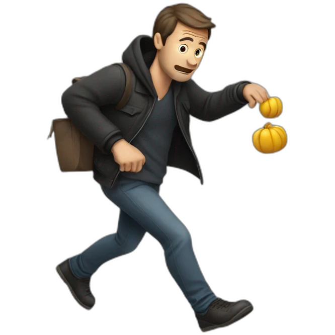 man stealing emoji