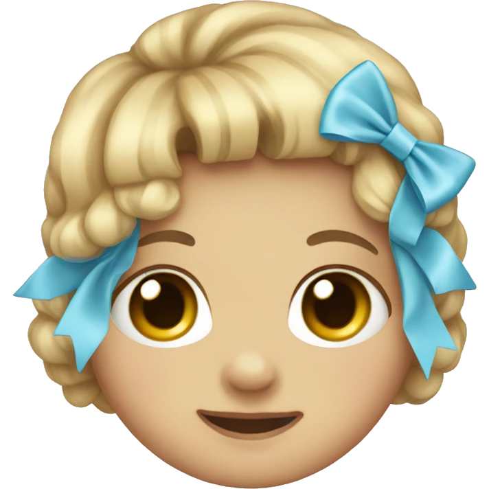 Baby blue bow emoji