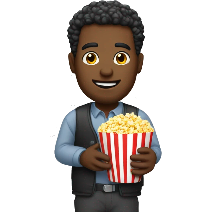 Man selling popcorn emoji
