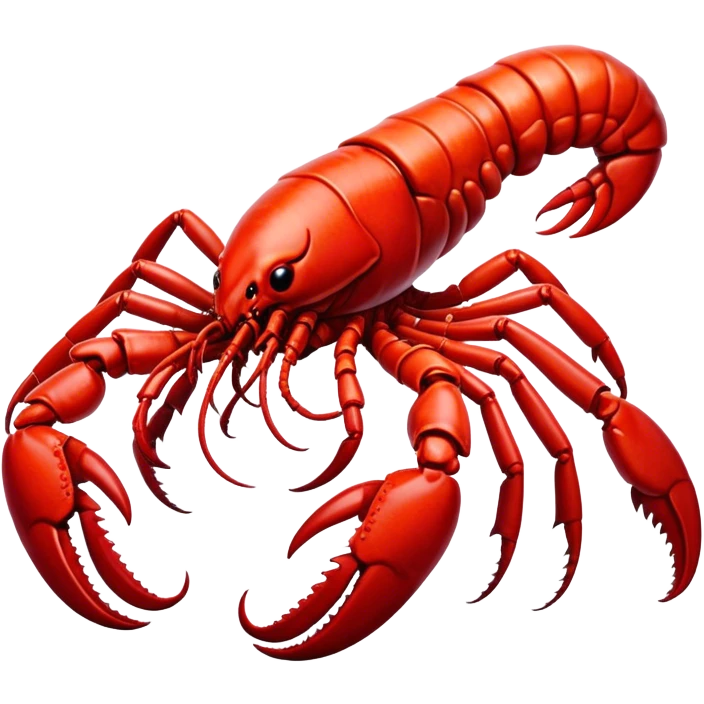 Chinese lobster like bipedal legs red skin as xenomorph alien emoji