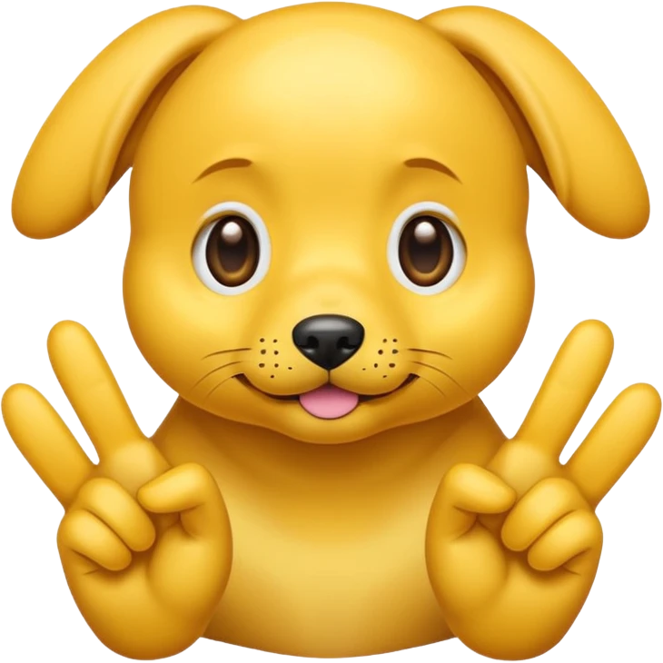 yellow emoji with puppy eyes and two finger pointing at one another finger emoji