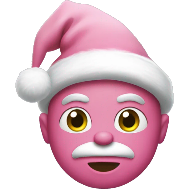 Grinch with a light pink santa hat emoji