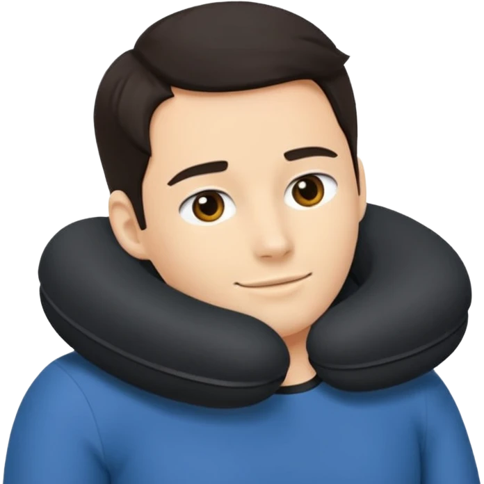 black Travel Neck Pillow emoji