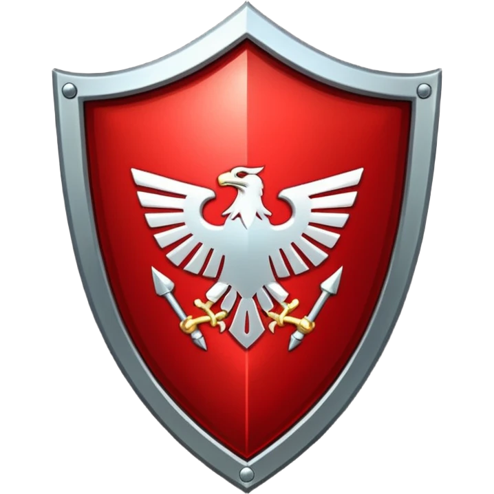 glitter red shield emoji