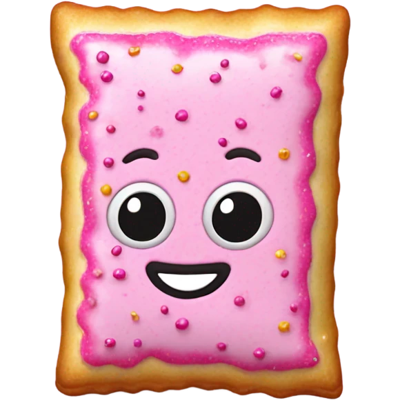 Realistic Pink poptart with glitter  emoji