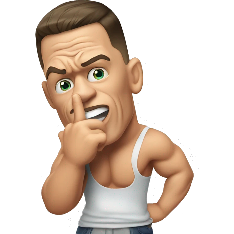 John cena blowing a kiss emoji