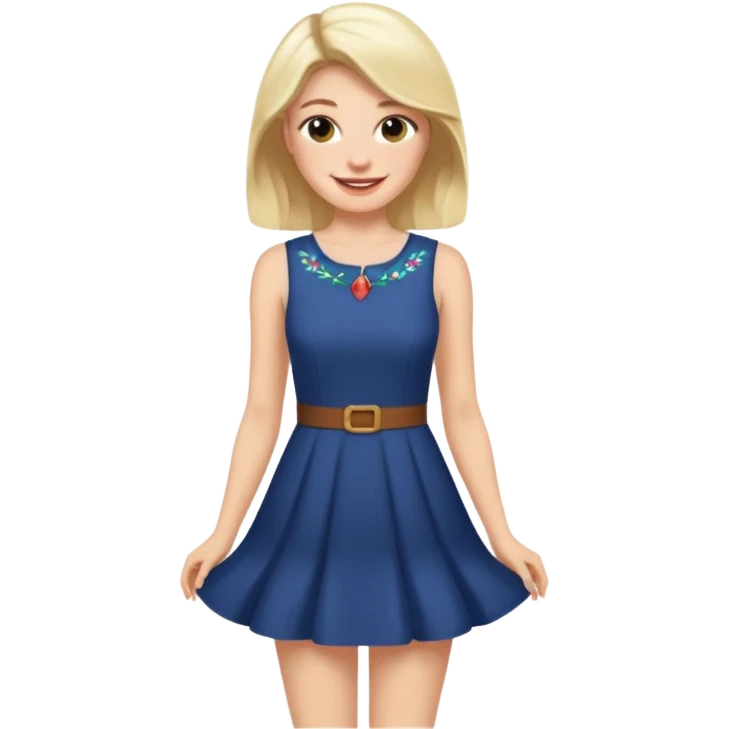 can you make holly from stranger things but in a short dress emoji