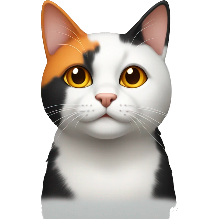 White black and orange cat  emoji