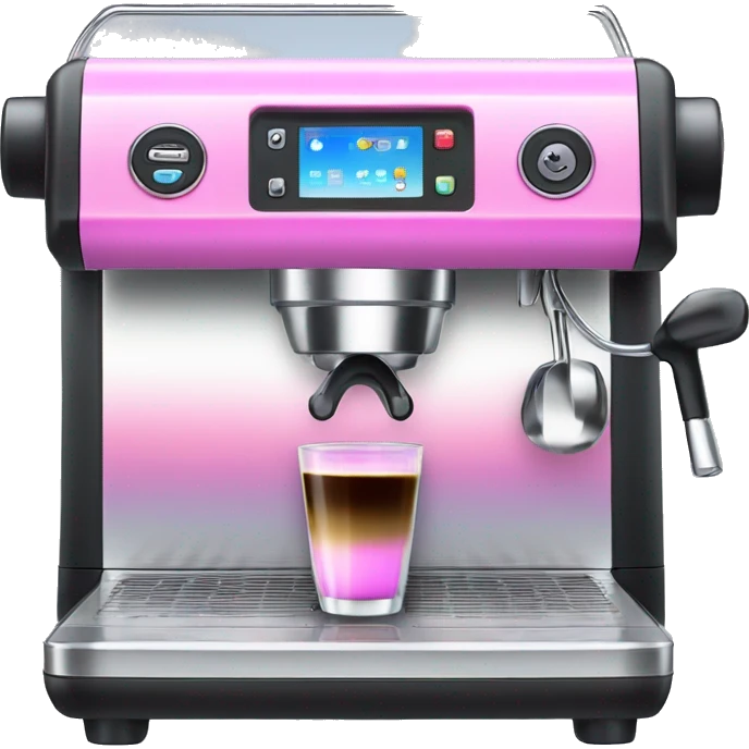 Pink and blue gradient hue espresso machine emoji