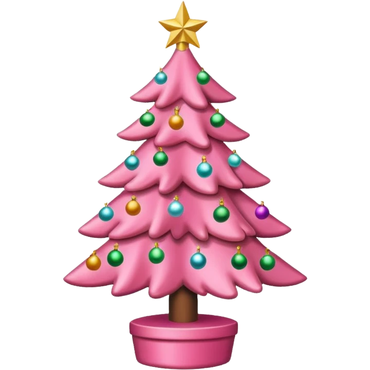 pink christmas tree emoji