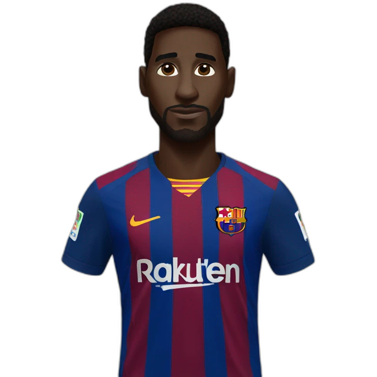 Realistic-black-skin-Messi emoji