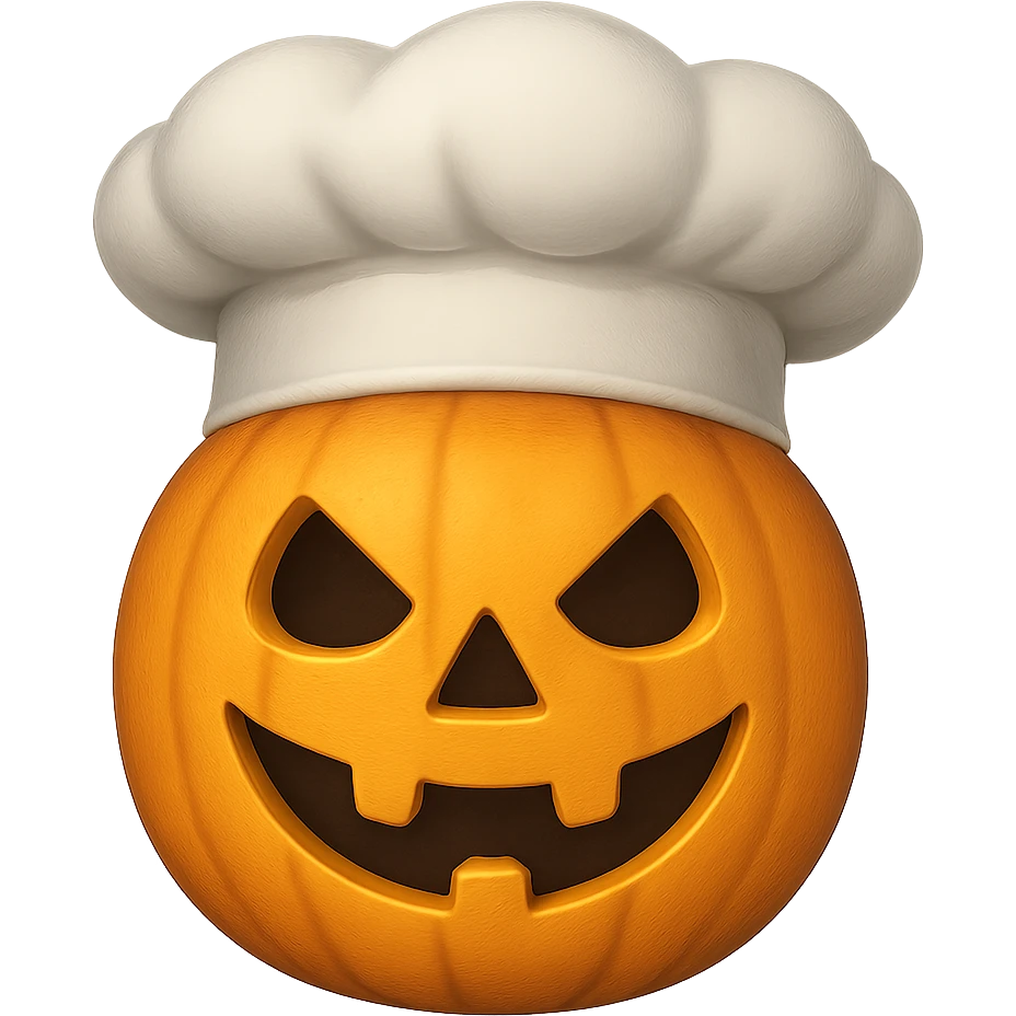 halloween emoji with chef hat, remove background emoji