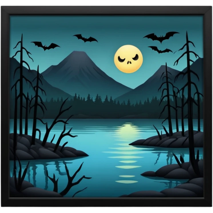 horror lake png emoji