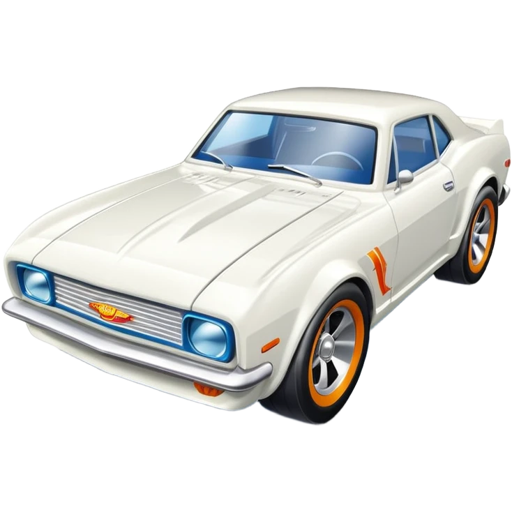 Машинка HotWheels белого цвета в классической упаковке HotWheels. emoji
