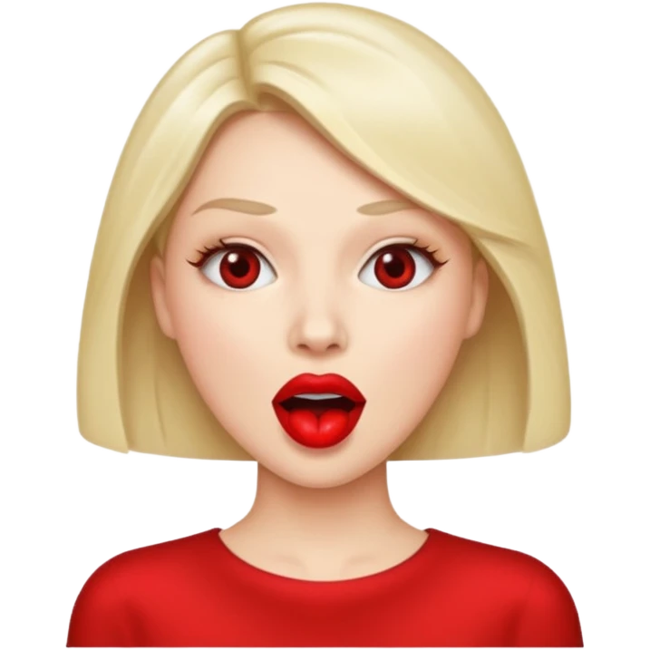 Woman with mouth open emoji