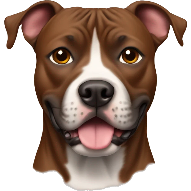 Solid brown staffordshire bull terrier  emoji