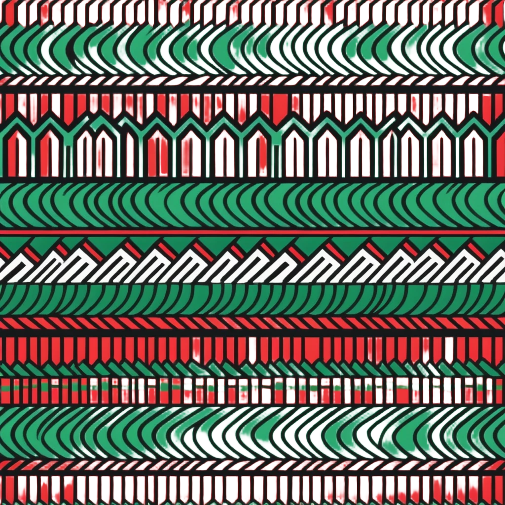 Saudi coffee cup (finjan) with traditional red and green pattern emoji