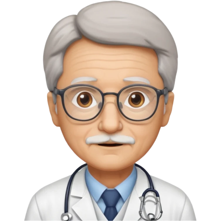 old doctor no stethoscope emoji