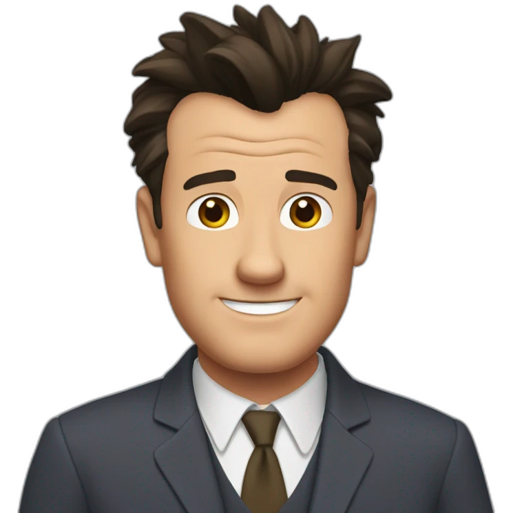 Chandler bing saying hello emoji