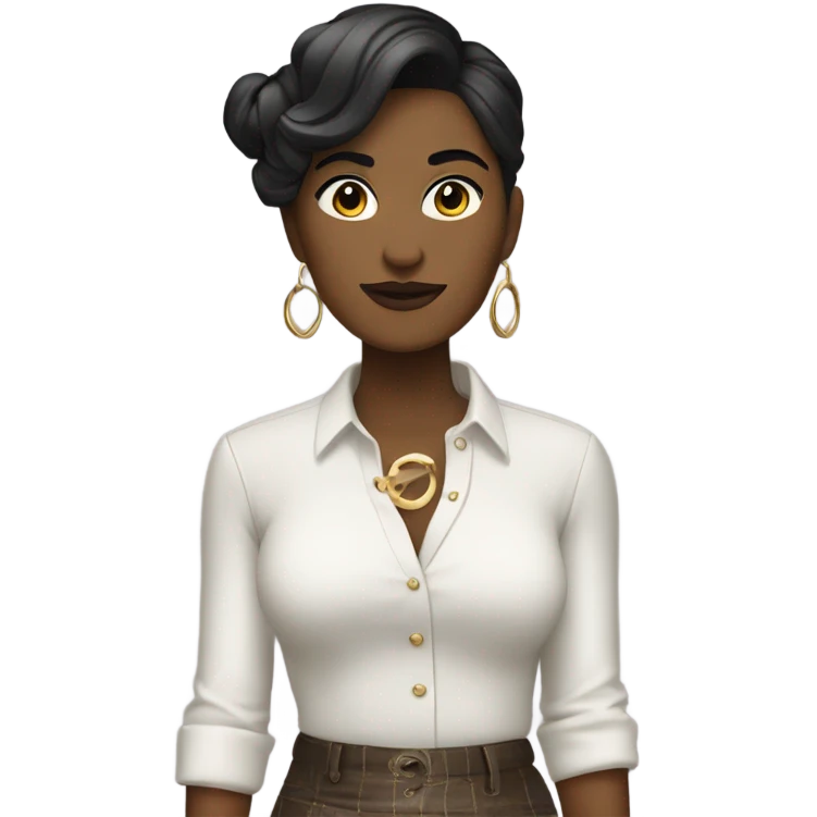 fashionable solo crossdresser in skirt emoji