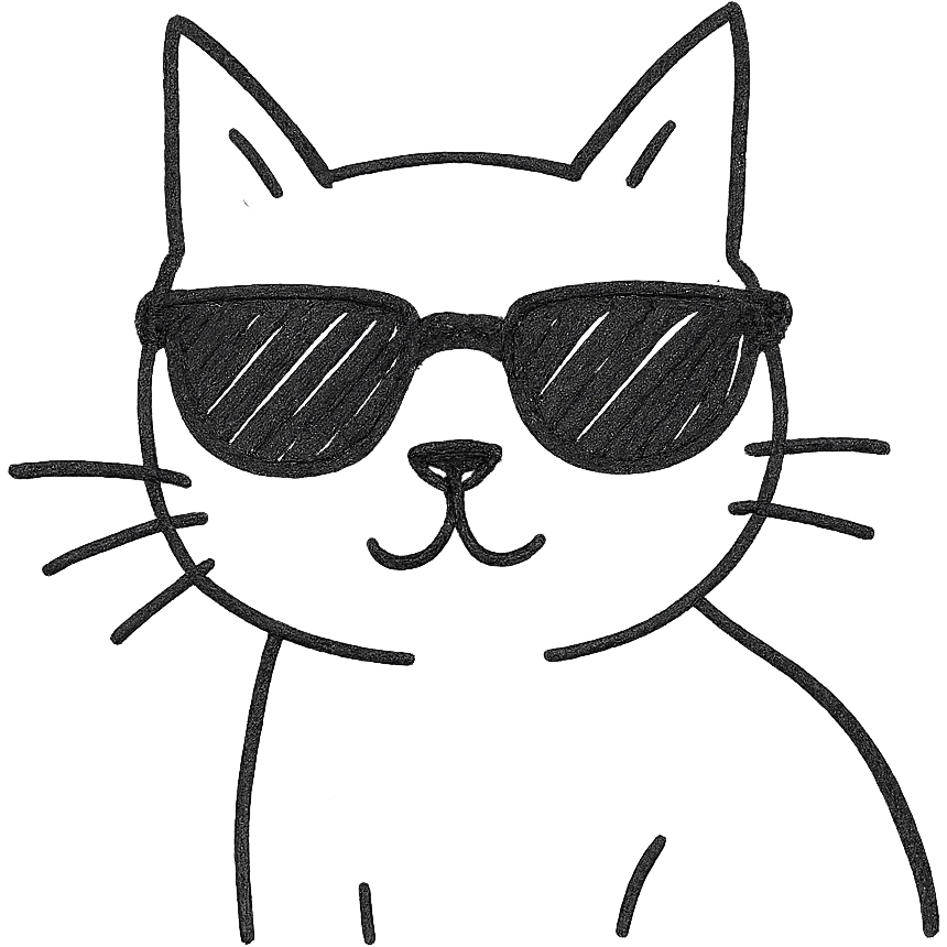 Cat wearing sunglasses emoji