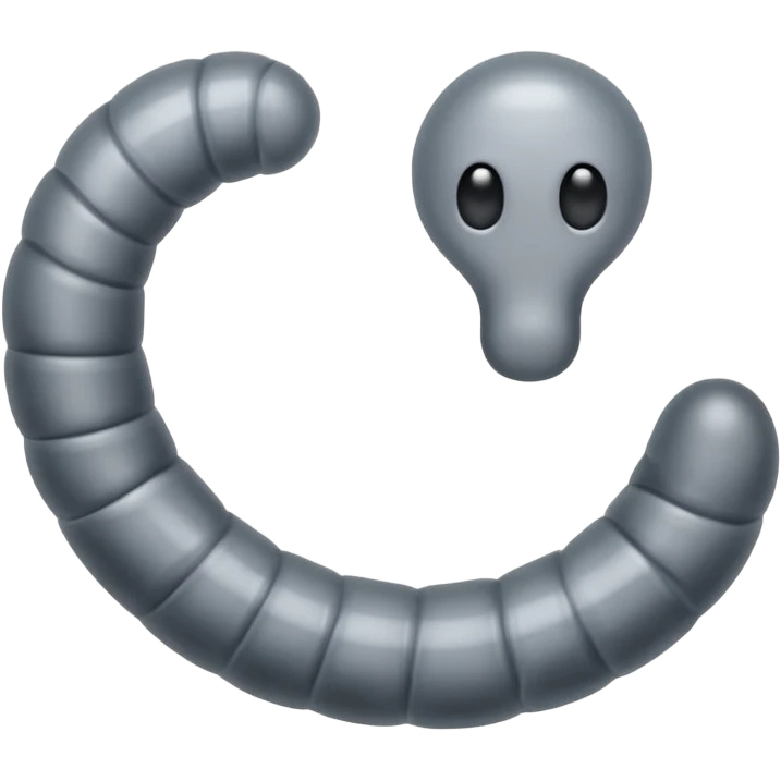 Smoking worm emoji