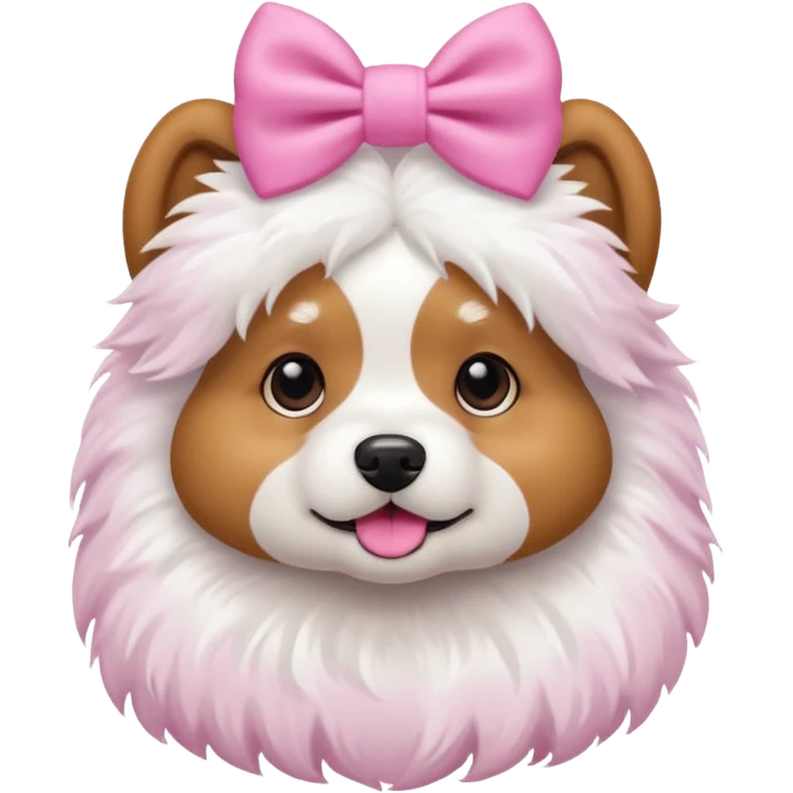 Dog with pink bow emoji