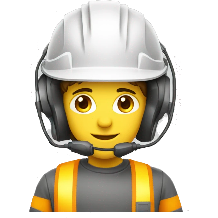 Electricista casco amarillo emoji