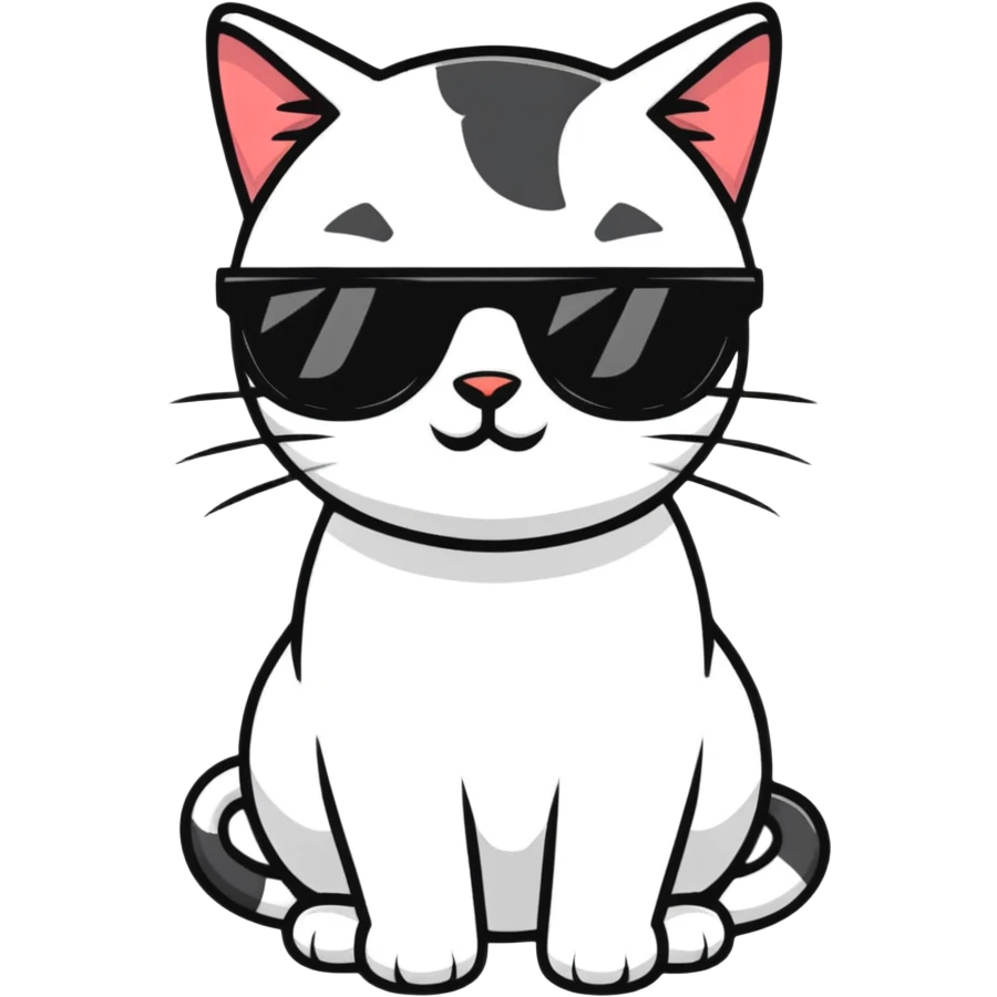 Cat with sunglasses emoji