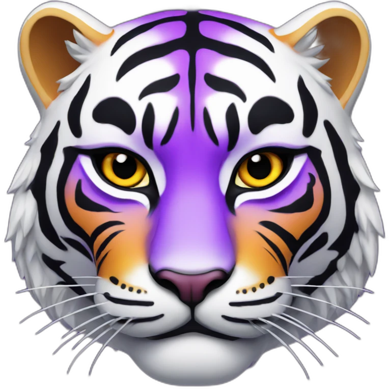 ultraviolet tiger Japanese mask emoji