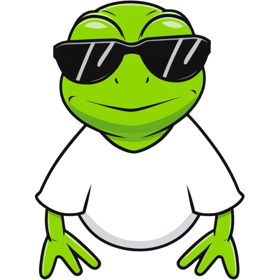 Kermit the Frog wearing super cool sunglasses emoji