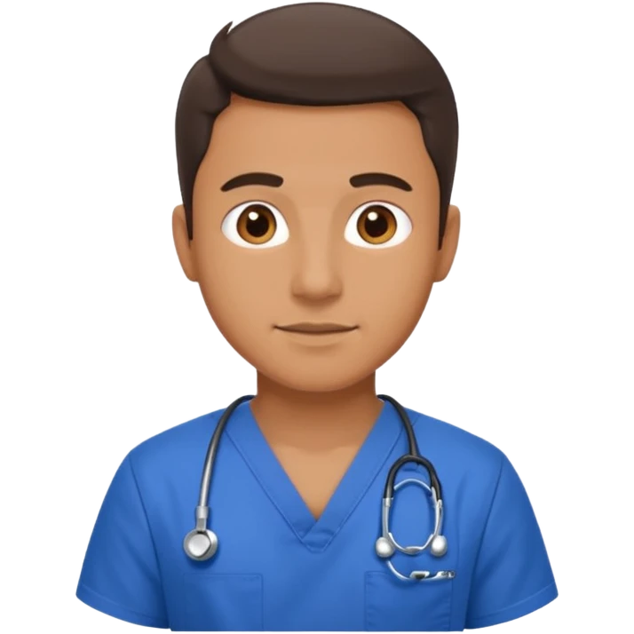 fisioterapia hombre de azul emoji