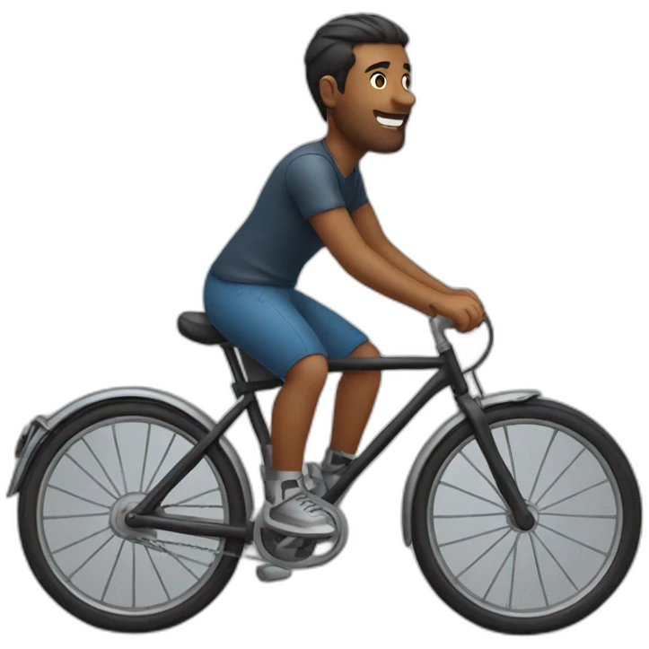 Man riding bike emoji