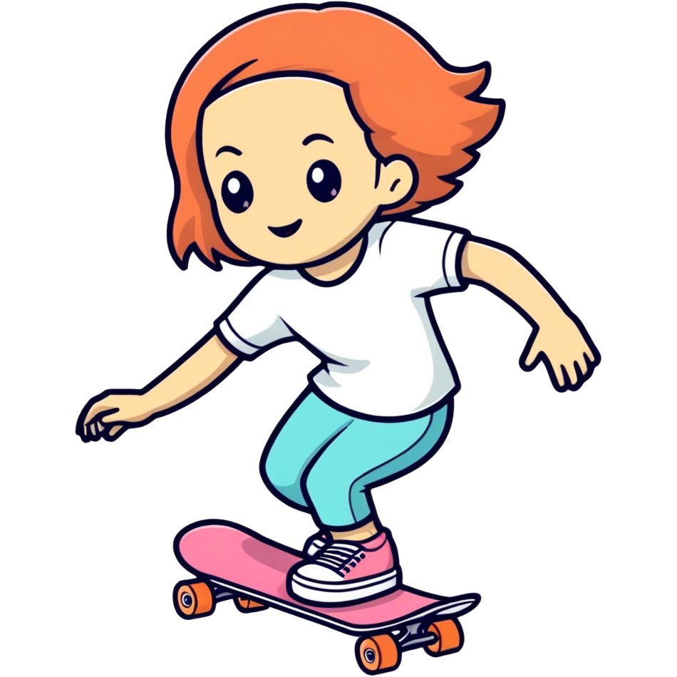 Girl skateboarding  emoji