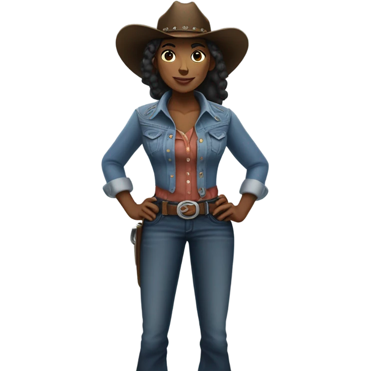 Black Cowgirl emoji