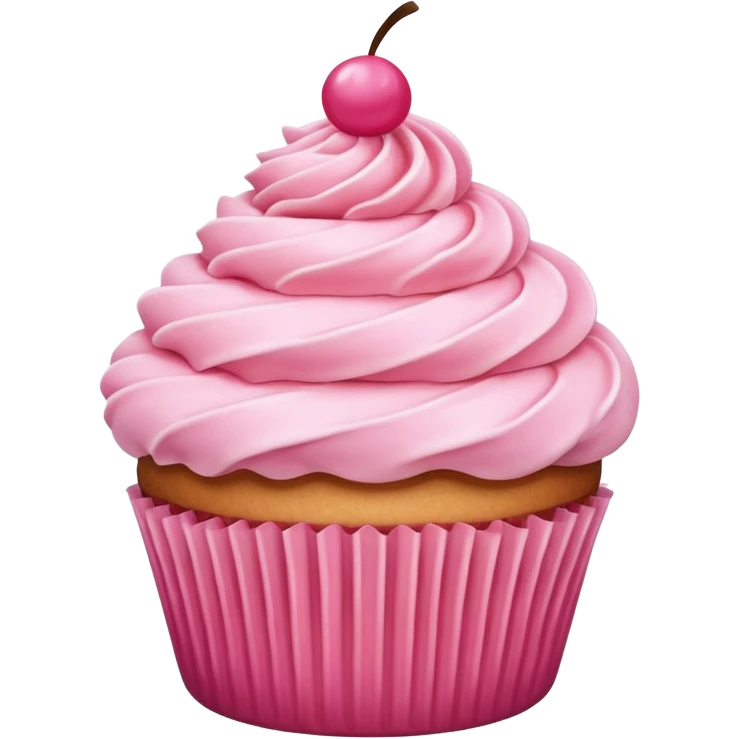 Cupcake with pink icing emoji