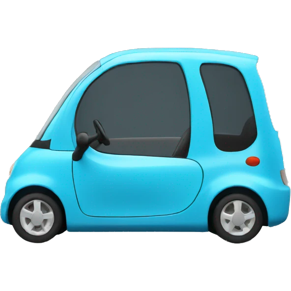 micro car blue side view emoji